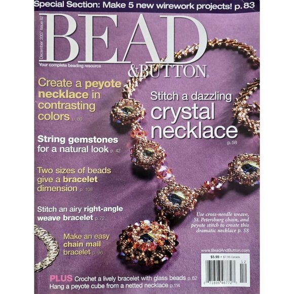 Bead And Button Magazine December 2007 Stitch A Dazzling Crystal Necklace - Picture 1 of 16